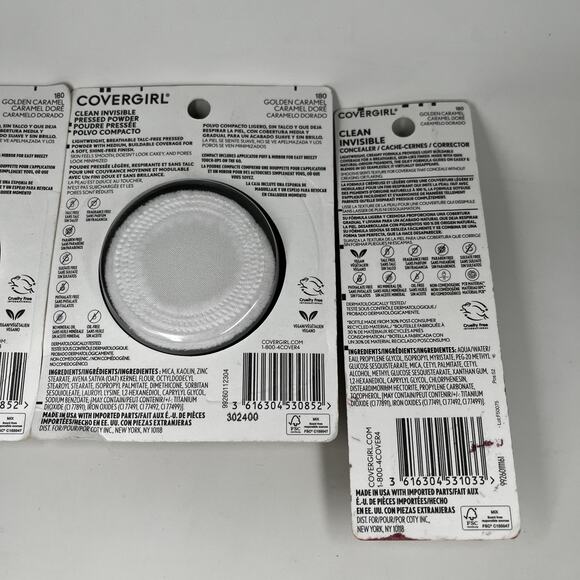 NEW Covergirl Clean Invisible Pressed Powder, Concealer, Golden Caramel, Mascara - Picture 4 of 6